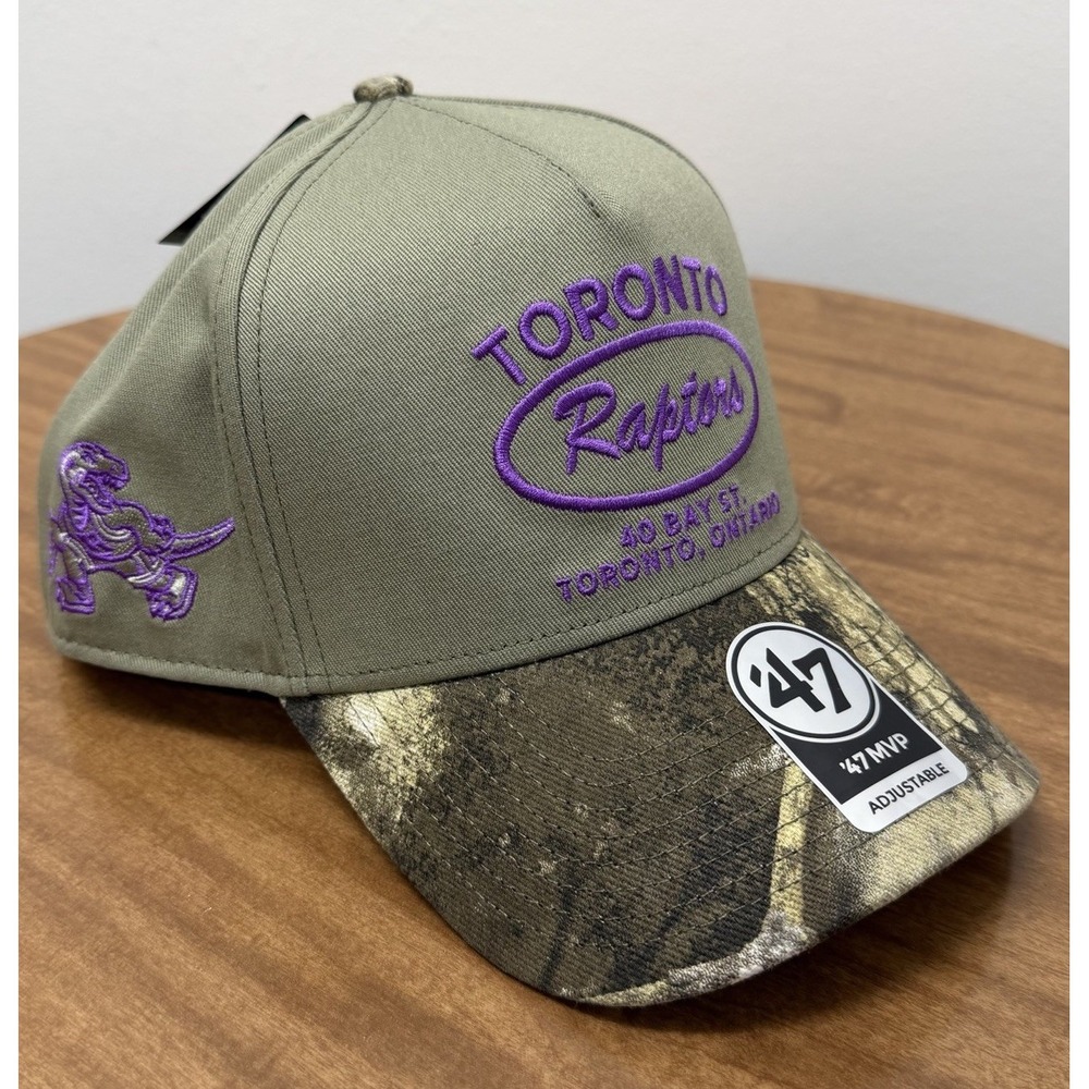'47 Brand‎ Toronto Raptors Camo Real Tree Clean Up Adjustable Hat NBA Basketball